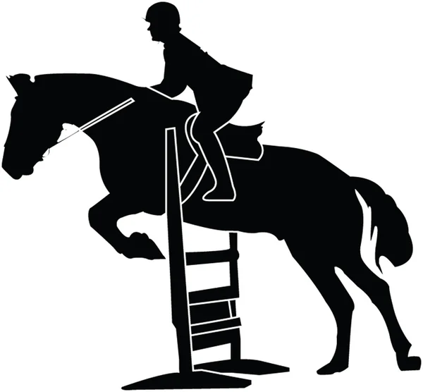 Silueta de carrera de caballos — Archivo Imágenes Vectoriales