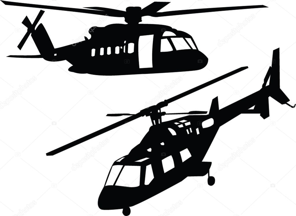 Helicopter silhouette collection