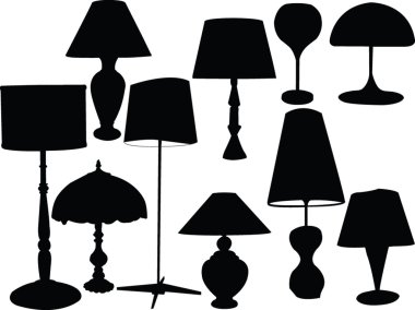 Lamps collection clipart