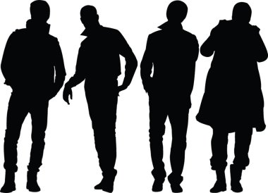 Man silhouette collection clipart