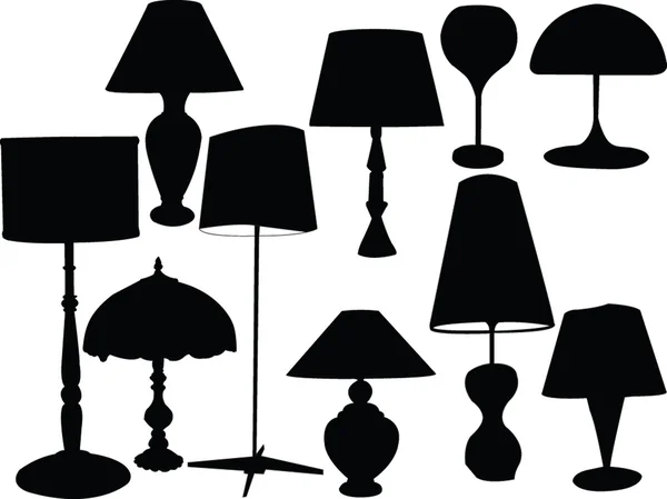 Lamps collection — Stock Vector