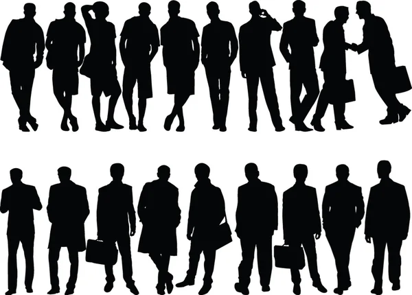 Collezione silhouette uomo — Vettoriale Stock