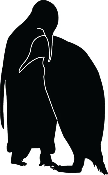 Пінгвін в любові — стоковий вектор