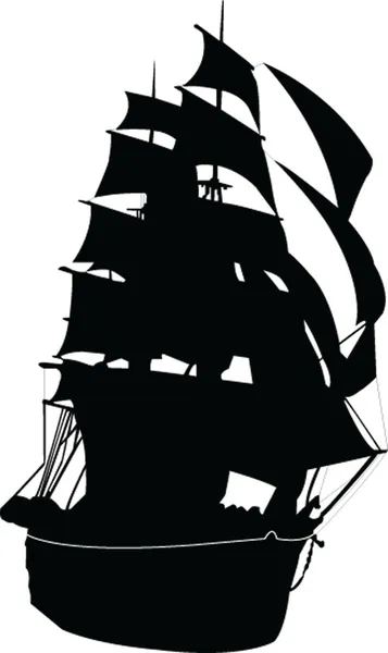 Sailboat silhouette — Stock Vector