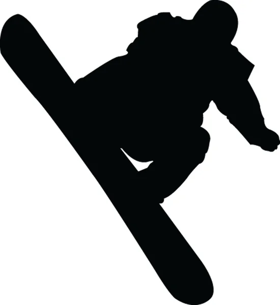 Sylwetka snowboardowe — Wektor stockowy