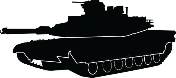 Tank ile anahat — Stok Vektör