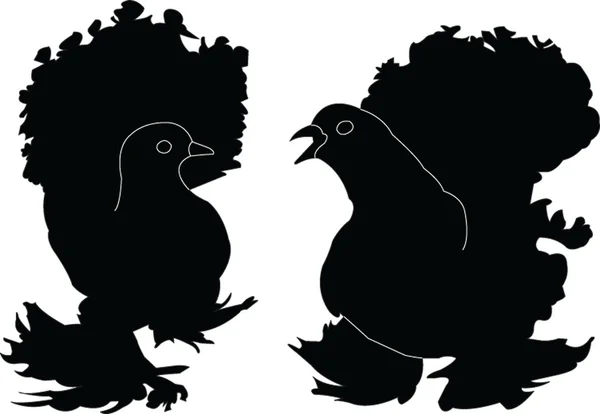 Due piccioni — Vettoriale Stock
