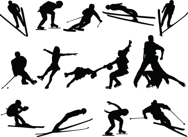 Collection sport d'hiver — Image vectorielle