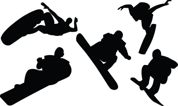 Extreme sport silhouette collection — Stock Vector