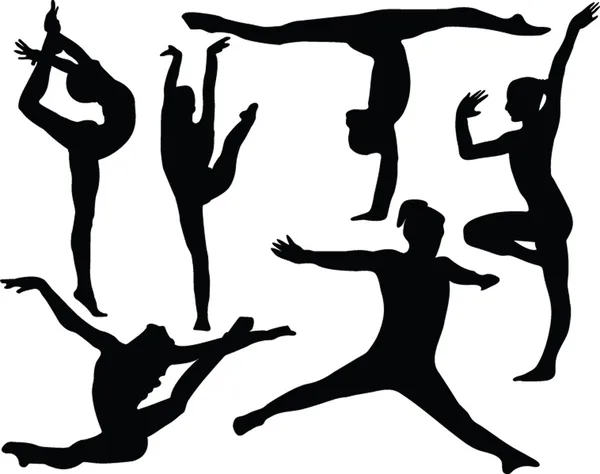 Коллекция гимнастики — стоковый вектор