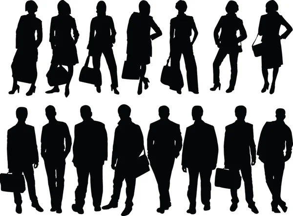 商业妇女和男子 — 图库矢量图片