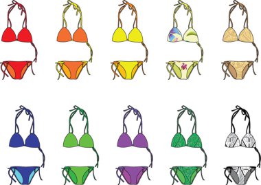 Bikini collection clipart