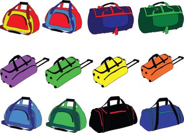 Traveling-bag collection clipart