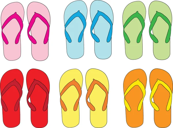 Summer slippers — Stock Vector