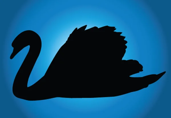 Cisne con fondo — Archivo Imágenes Vectoriales
