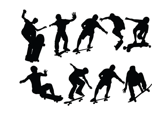 Grande collection de skateboard — Image vectorielle