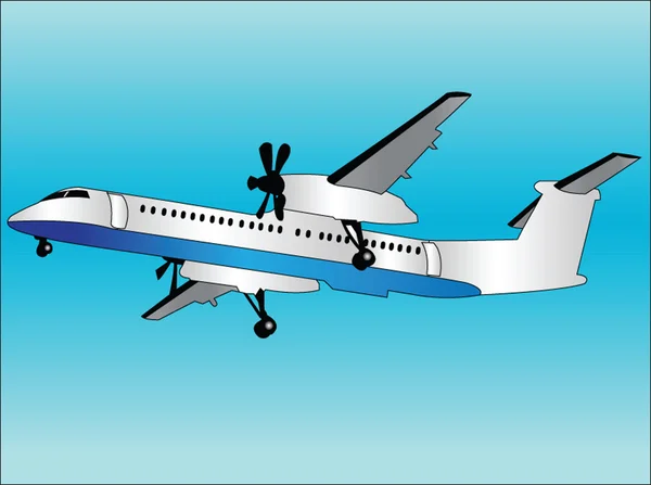 Avião com fundo —  Vetores de Stock