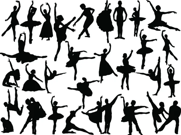 Grande collection de ballet — Image vectorielle
