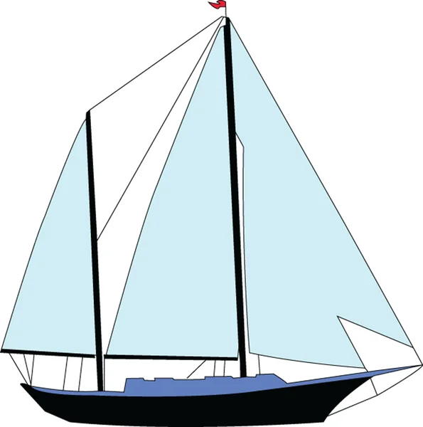 Sailing boat 2 — Stock Vector