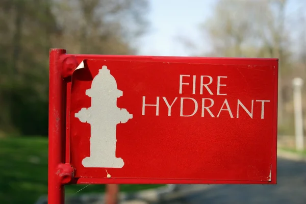 stock image Fire hydrant sign