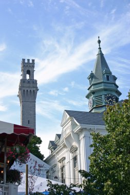 Town Hall and Monument clipart