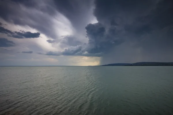 Storm over the lake Balaton — Stock Photo, Image