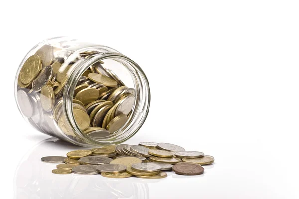 Jar of coins — Stock Photo, Image