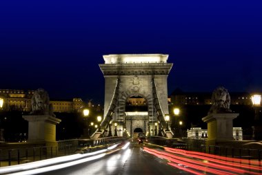 gece Budapeşte panorama