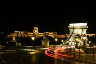 Budapest panorama by nightfall clipart