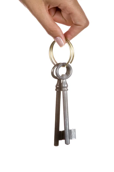 stock image Hand holding keys