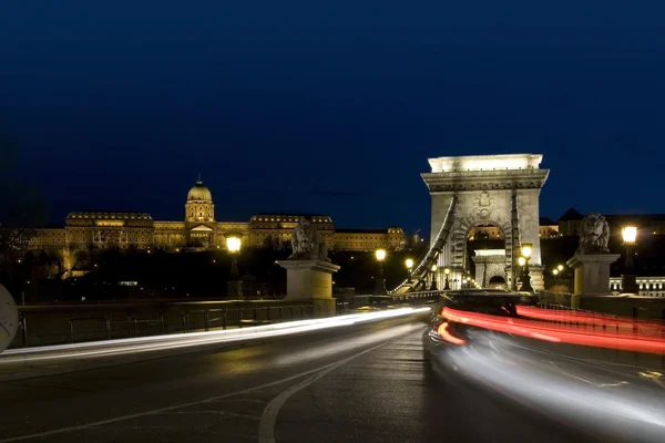 Boedapest panorama tegen de avond — Stockfoto