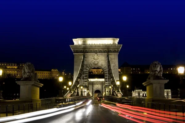 Будапештская панорама ночью — стоковое фото