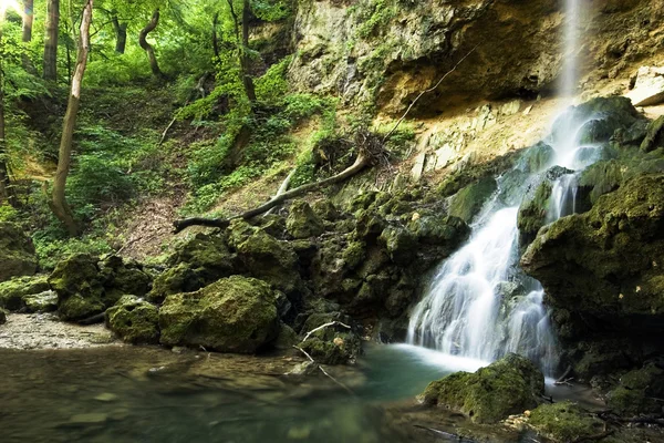 stock image Waterfall in deep forest