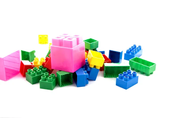 Briques jouets en plastique — Photo