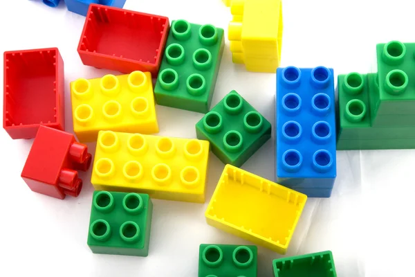 stock image Plastic toy bricks