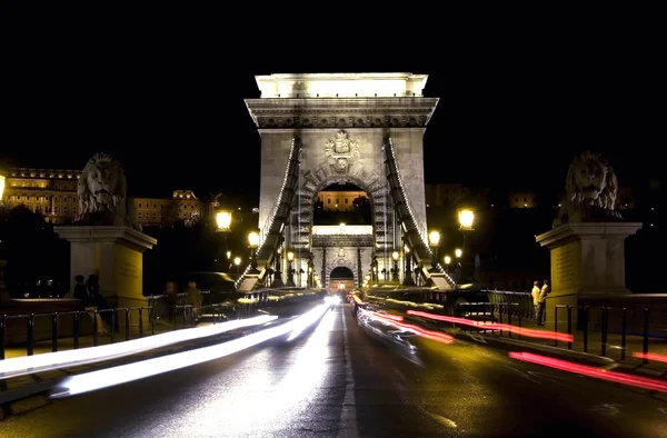 Budapest panorama al calar della notte — Foto Stock