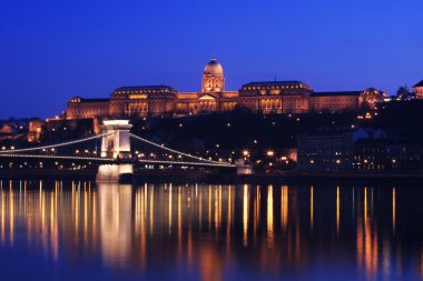 Budapest at night clipart