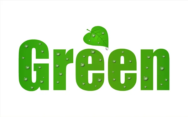 Gå grönt blad — Stock vektor