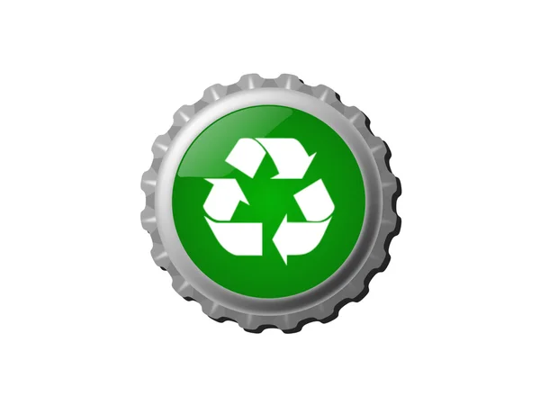 Recycle-kroonkurk — Stockvector