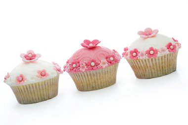 Pink and white cupcakes clipart