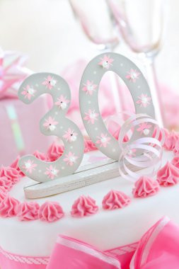 Thirtieth birthday cake clipart