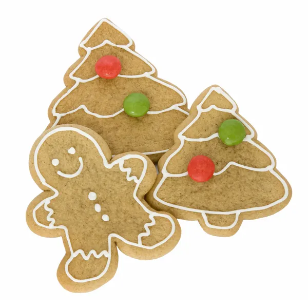 Gingerbread man with Christmas cookies — Stock Photo, Image