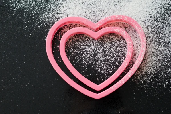 Κόφτης μπισκότων σε σχήμα καρδιάς — Φωτογραφία Αρχείου