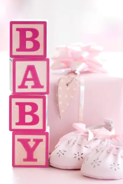 Różowy baby bloki — Zdjęcie stockowe