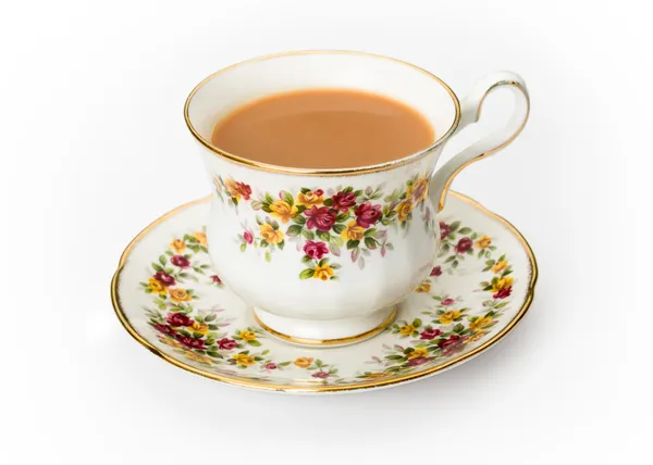 Englischer Tee in einer Porzellantasse — Stockfoto