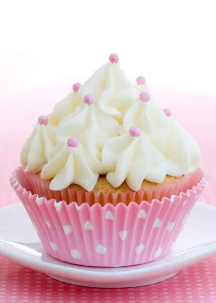 Cupcake rose et blanc — Photo