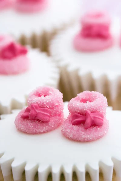 Cupcakes para um chá de bebê — Fotografia de Stock