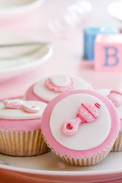 Cupcakes for a baby shower — Stock Photo, Image