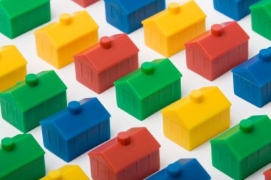 Colorful model houses clipart