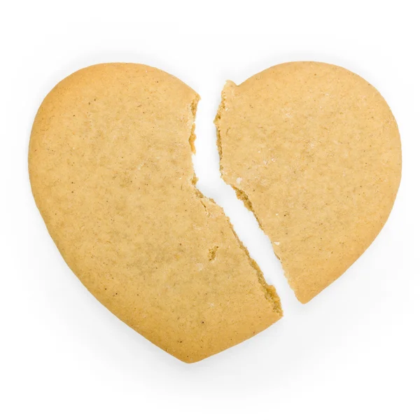 Broken heart cookie — Stock Photo, Image